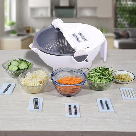 9 in 1 Vegetable Cutter With Drain Basket