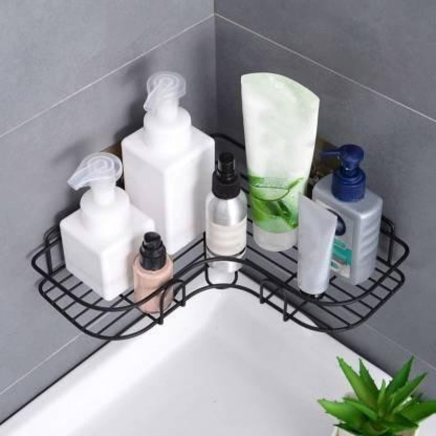 Bathroom Corner Metal Shelf Rack