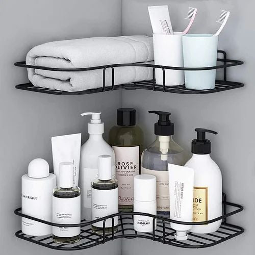 Bathroom Corner Metal Shelf Rack