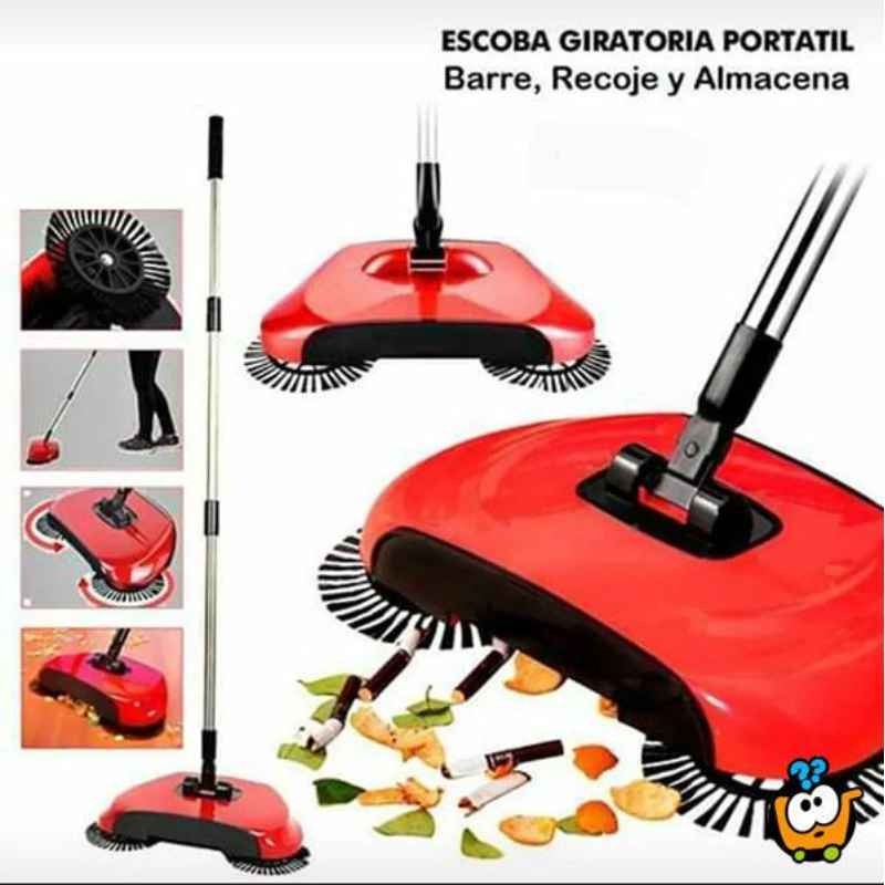 Sweep Drag All-In-One, No Electricity Spin Broom Vacuum Cleaner 360 Sweep