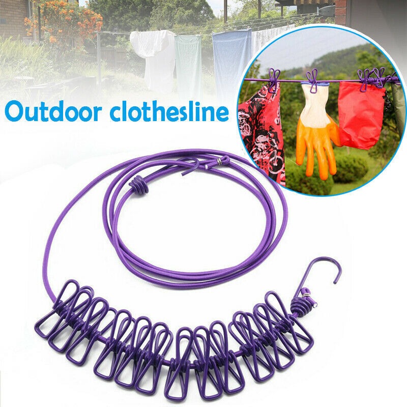 Portable Clothing Line 12 hooks