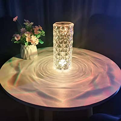 Diamond Rose Crystal Lamp 16 Color Changing