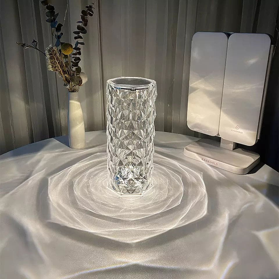 Diamond Rose Crystal Lamp 16 Color Changing