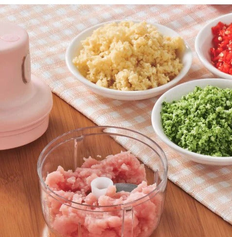 250ML Mini Electric Garlic Food Chopper Ginger Vegetable Crusher