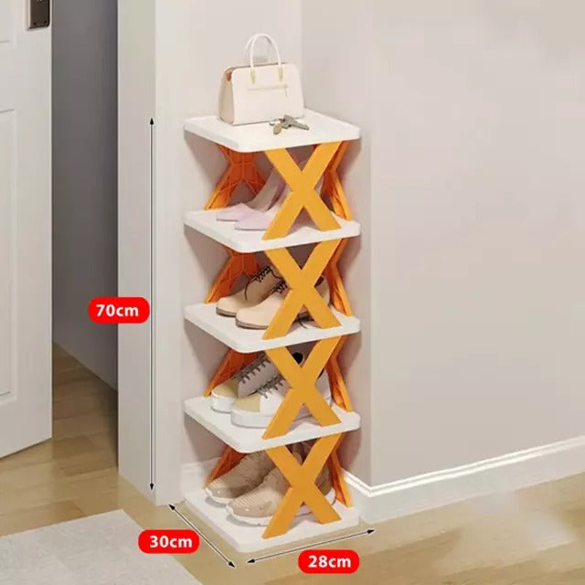 5 Layer Stackable Vertical Space-Saving Shoe Storage Rack Organizer