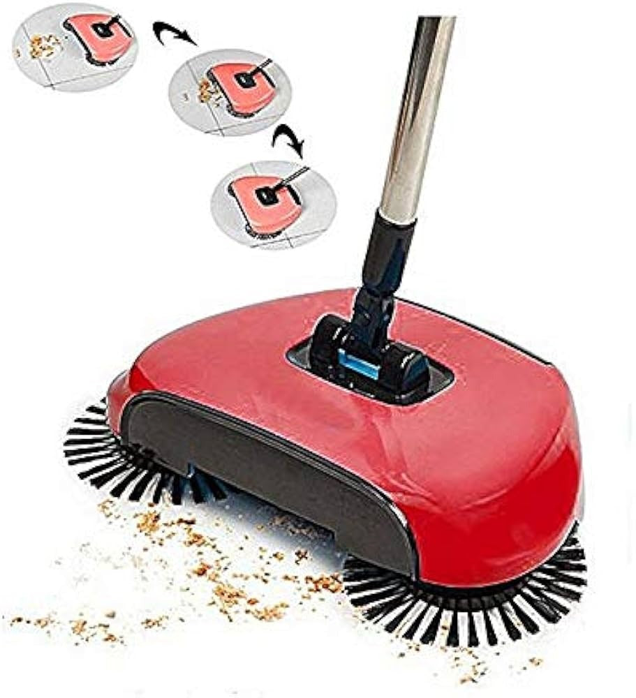 Sweep Drag All-In-One, No Electricity Spin Broom Vacuum Cleaner 360 Sweep