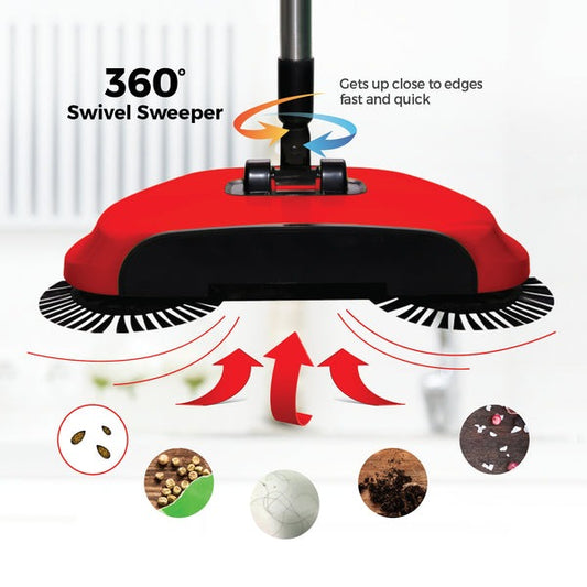 Sweep Drag All-In-One, No Electricity Spin Broom Vacuum Cleaner 360 Sweep